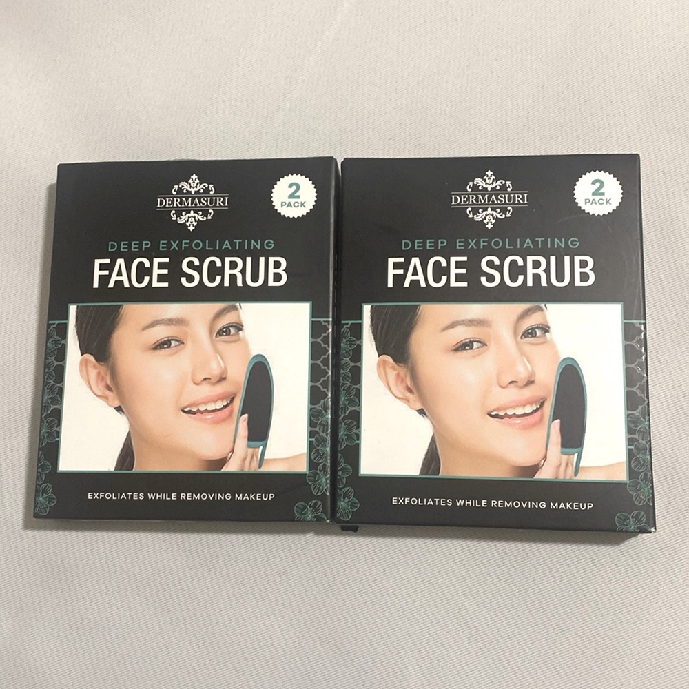 Lot of 2 Boxes--DERMASURI Deep Exfoliating Face Scrub Mitt for Men & Women